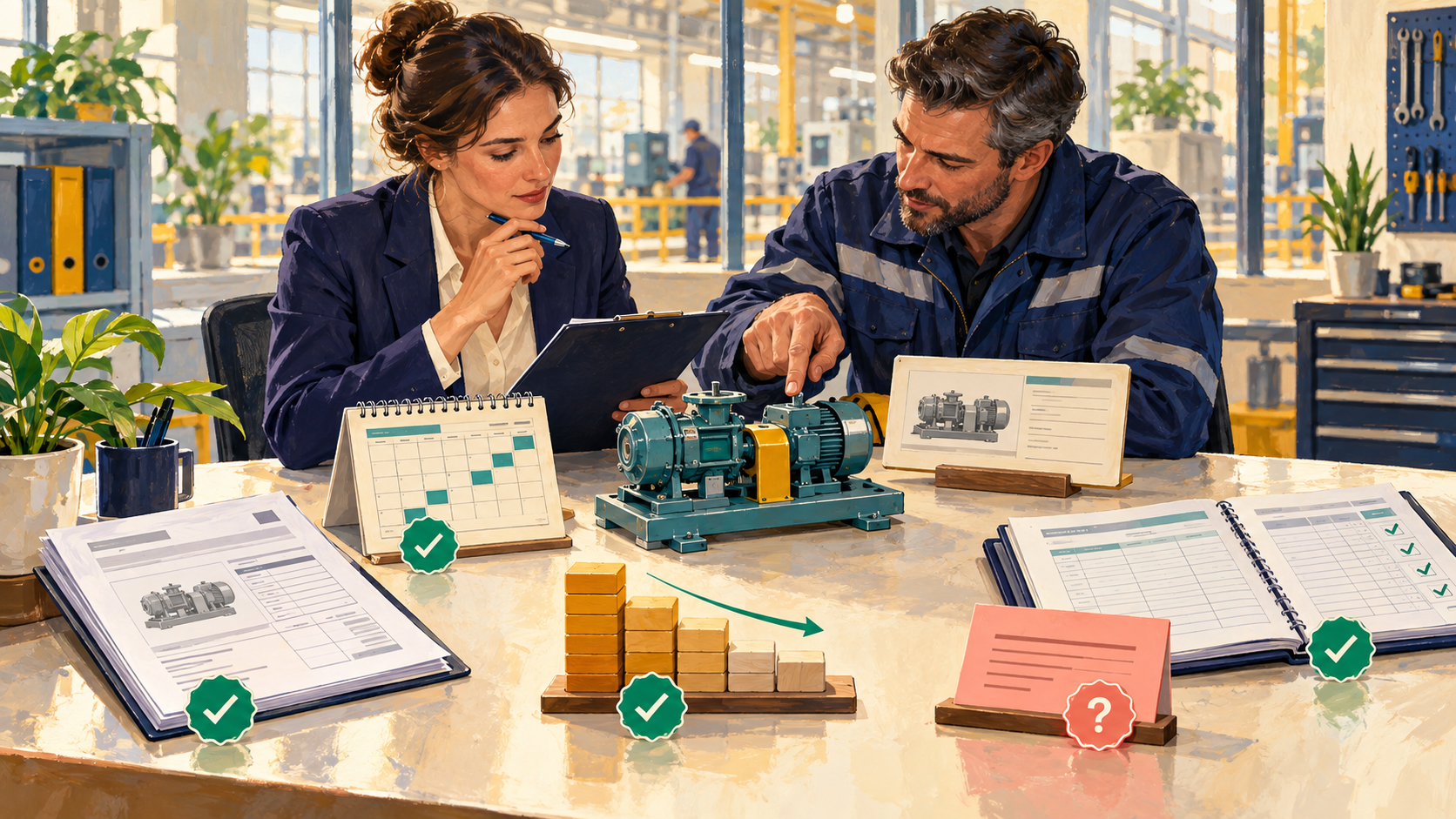A controller and maintenance manager validate acquisition evidence, depreciation timing and opening asset records.
