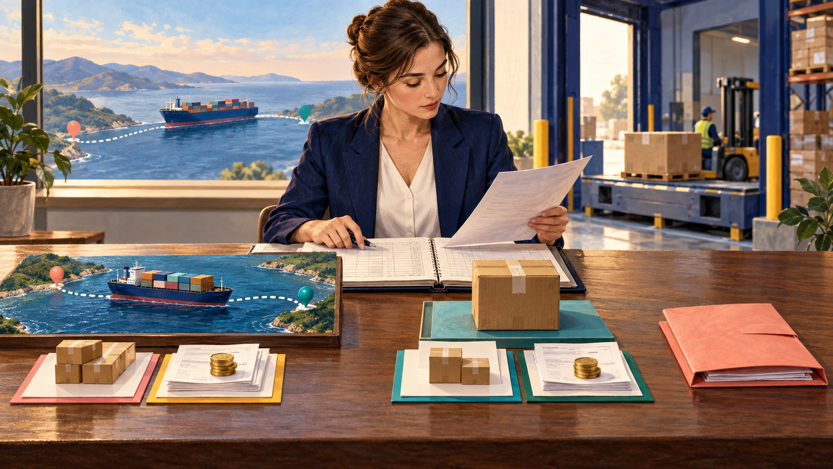 A controller reconciles supplier dispatch, a shipment still in transit and a separate arrived receipt.