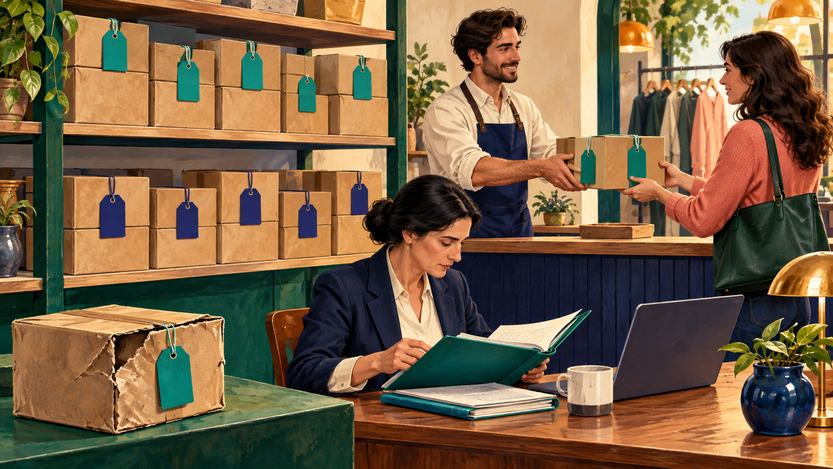 Supplier-owned consignment stock remains distinct from company-owned stock through a sale and settlement review.