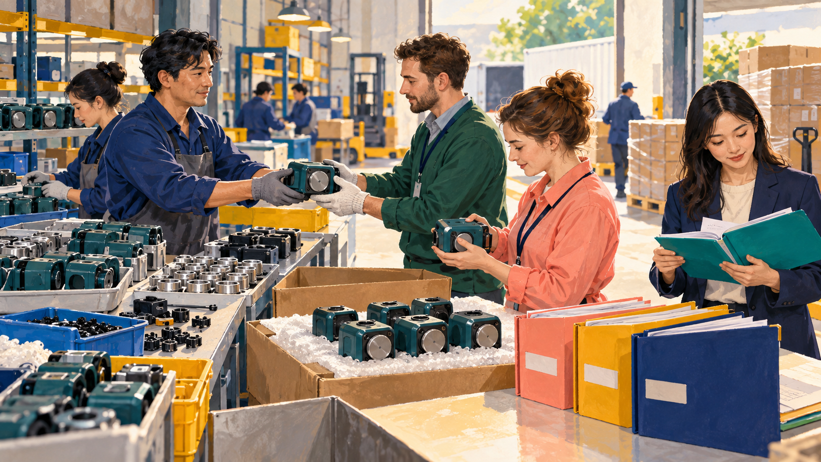 Production teams reconcile a partial outsourced batch while unfinished components remain with the processor.