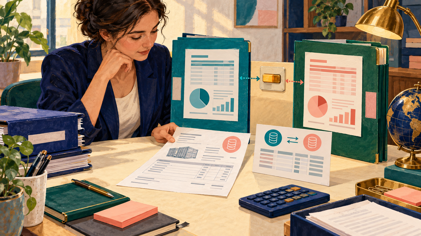 A controller compares the same invoice under different subsidiary reporting views and checks its currency basis.