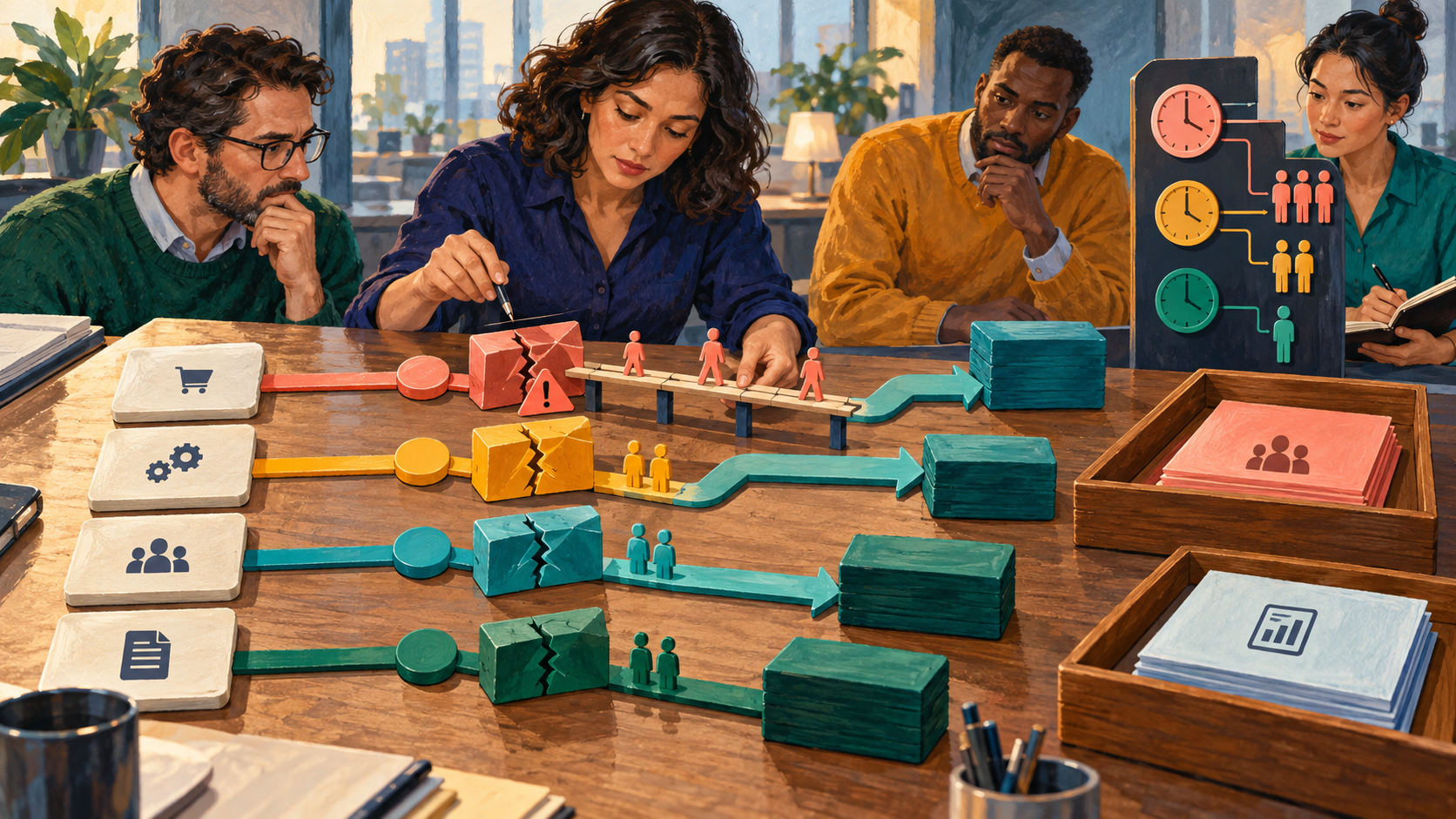 An incident coordinator prioritizes disrupted business work using impact, workaround capacity and time limits.