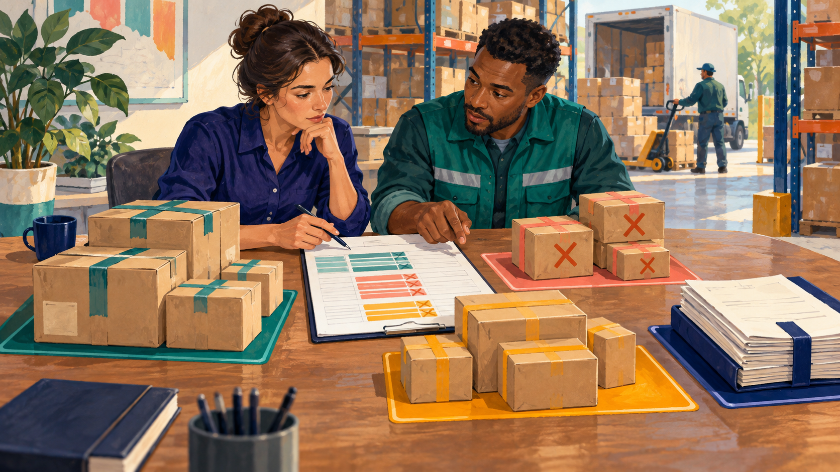 An order line separates completed receipt, canceled quantity and the remaining delivery commitment.